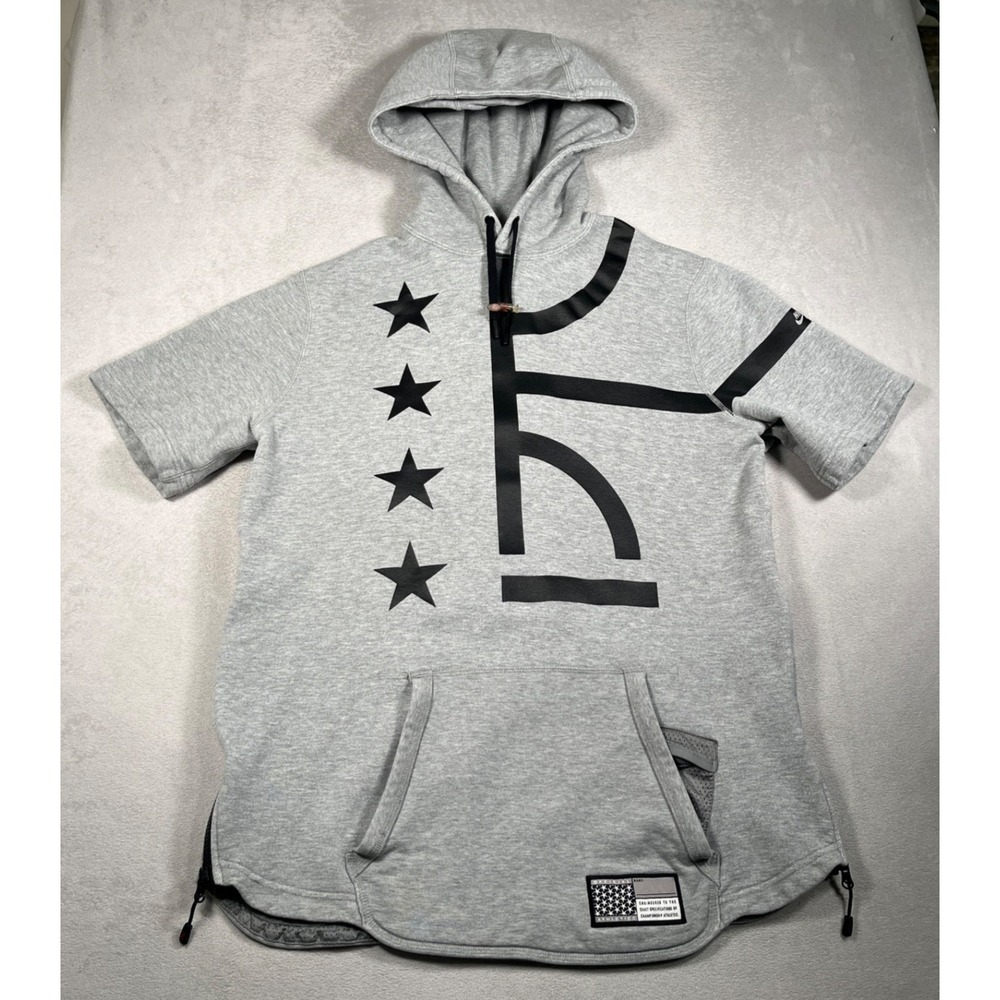 Nike Air RT Riccardo Tisci Hoodie Mens L Gray Short Sleeve Side Zip 728255-063